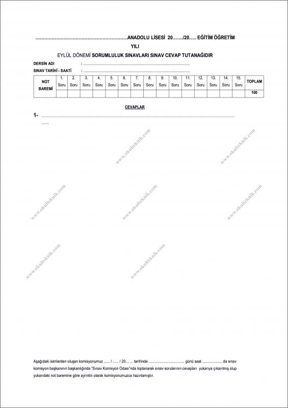 Sınav%20Cevap%20Tutanağı%20(100’lük%20Paket)