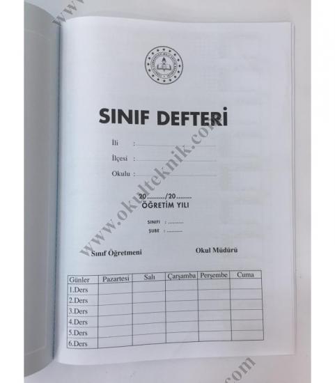 SINIF DEFTERİ 6 DERSLİ YILLIK YOKLAMALI (25X35 cm)